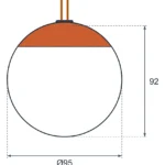 Corda Sfera 95 teknik çizim ve ölçüler