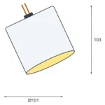Corda Spot technical drawing and dimensions