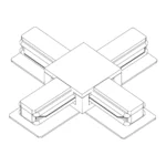 Monofaze X Bağlantı teknik çizim ve ölçüler