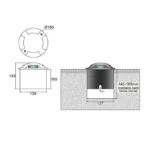 Sentiero 150 Four-Way technical drawing and dimensions