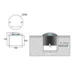 Sentiero 150 Tek Yön teknik çizim ve ölçüler