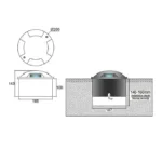 Sentiero 200 Four-Way technical drawing and dimensions