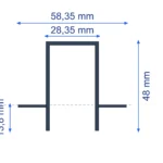 Trimless Magnetic Track technical drawing and dimensions